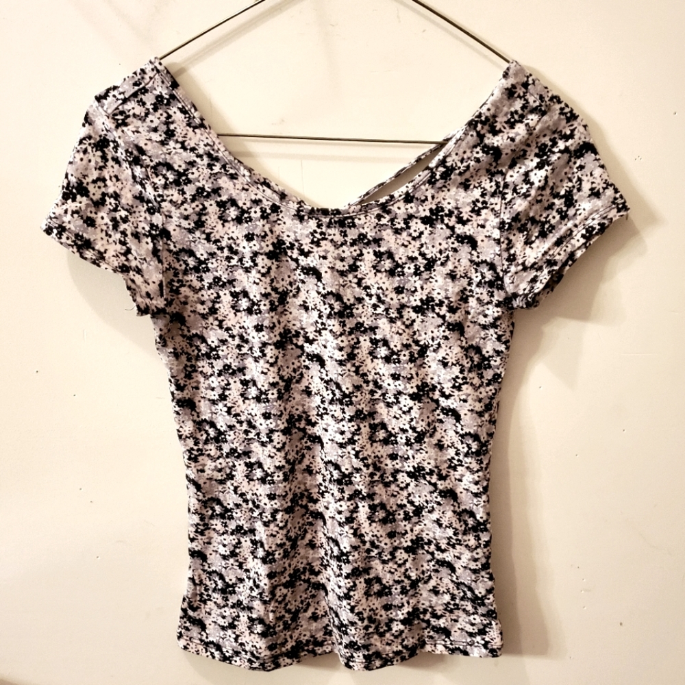 Floral top with strappy back